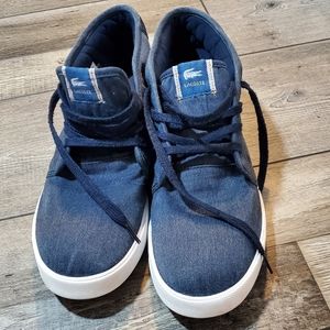 Lacoste high top lace up shoes 10.5